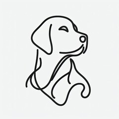 Stylized Pet Portrait in Outline Style