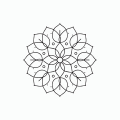 Floral Ornament Patterns Kids Mandala Coloring Book – Vector Line Art for Wall Art, Tile Design, KDP Interior, and Tattoo Ideas