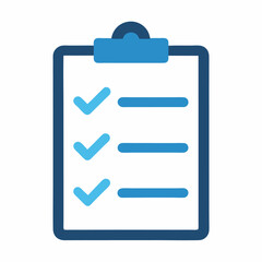 Checklist icon on white background