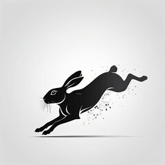 Obraz premium Energetic Hare in Motion