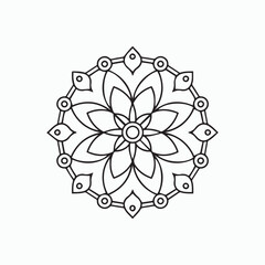 Floral Ornament Patterns Kids Mandala Coloring Book – Vector Line Art for Wall Art, Tile Design, KDP Interior, and Tattoo Ideas