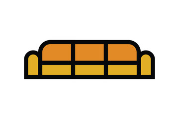 vector icons of  couches for interiors.