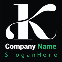 K Letter logo Vector design Template 