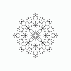 Floral Ornament Patterns Kids Mandala Coloring Book – Vector Line Art for Wall Art, Tile Design, KDP Interior, and Tattoo Ideas