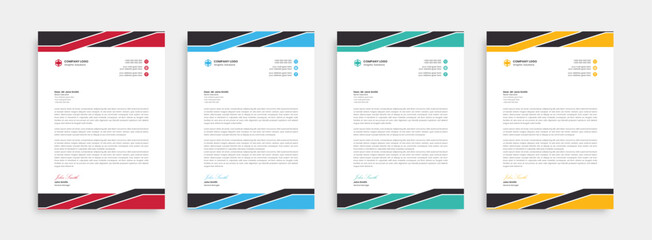 Clean and professional corporate company business letterhead template design for your project, vector design. 