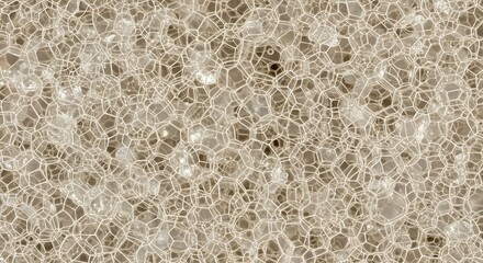 Close-up Texture of Beige Soap Suds, Detailed Macro Photography AI Generated
