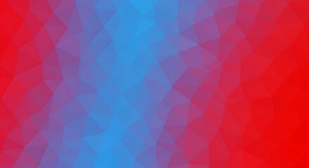 Crimson & Azure: A Polygonal Dream AI Generated