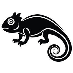 Colorful Chameleon Vector Set | Stylized Reptile Clipart Collection | Jungle Lizards on Branches and Isolated Silhouettes for Wildlife & Nature Design.