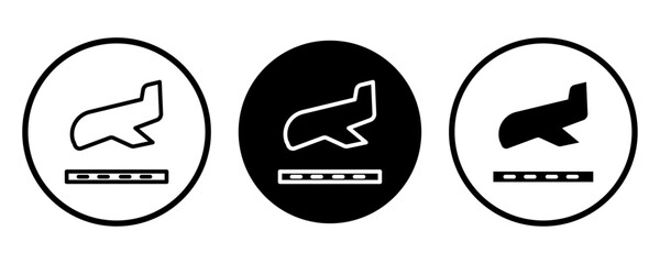 Arrival Icon and Aeroplane landing