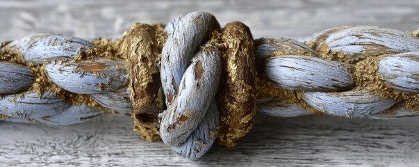 Timeworn wooden chest, showing signs of age, weathered exterior, cracked paint - trunk close-up rough