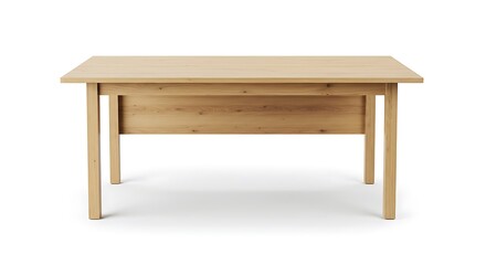 Simple Elegance: Light Wood Table Design AI Generated