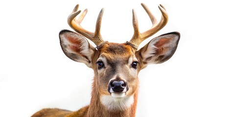 Fototapeta premium Majestic White-Tailed Buck Deer in Architectural Setting: Stunning Wildlife Photography