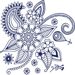 Beautiful flower art and mandala vector design