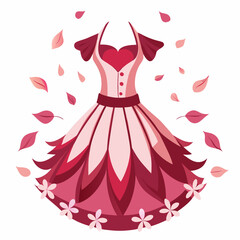 vector illustration of a dancing girl