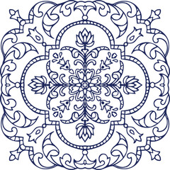 Beautiful flower art and mandala vector design