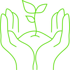 Reforestation line icon