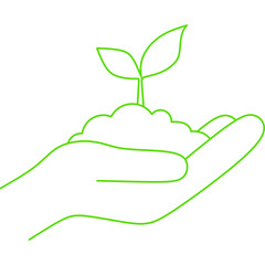 Reforestation line icon