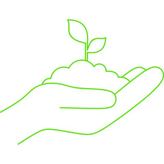 Reforestation line icon
