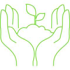 Reforestation line icon