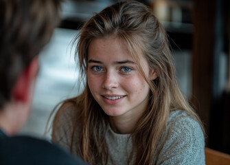 Portrait of a young woman.