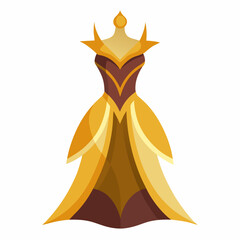 golden crown isolated on white