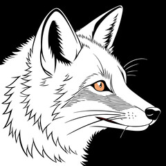 Obraz premium fox vector illustration