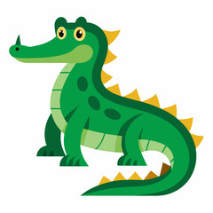 cartoon, animal, dinosaur, dragon, vector, illustration, reptile, crocodile, fun, green, lizard, monster, cute, dino, art, baby, character, funny, drawing, wildlife, fantasy, wild, nature, zoo, alliga