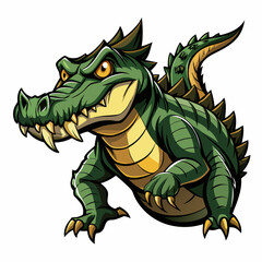Obraz premium green dragon cartoon
