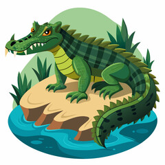 crocodile in the water