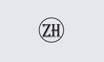 ZH, HZ, Z , H , Abstract Letters Logo Monogram	