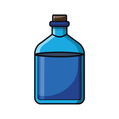 Oxygen bottle vector art illustration
