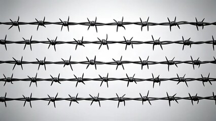 Black and white barbed wire silhouettes: decorative elements for crafting and design projects.