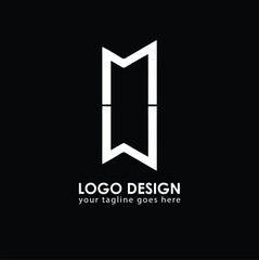 MW WM Logo Design, Creative Minimal Letter WM MW Monogram