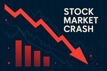 Obraz premium Global stock market crash in 2025