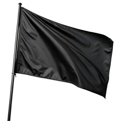 Black flag isolated on transparent background