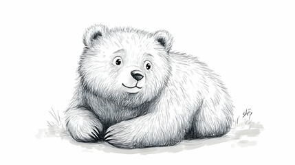 Obraz premium toy bear drawing illustration