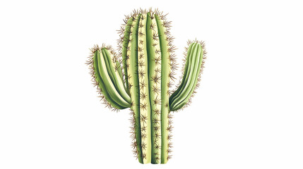 Naklejka premium drawing cactus plant illustration