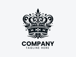 Elegant Crown Royalty Leadership Vector Logo Design, Royal Crown Elegant Logo, Leadership Crown Symbol Logo