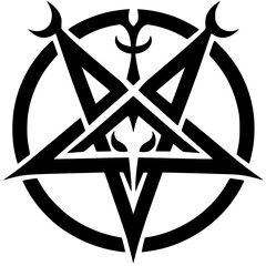 Satanism logo silhouette