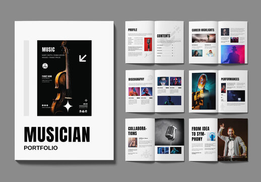 Musician Portfolio Template Layout