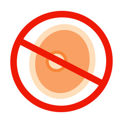 Vector isolated illustration of lack of ovulation. Anovulation. Female fertility problems.