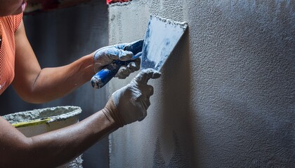 The wall transforms under his expertise.  