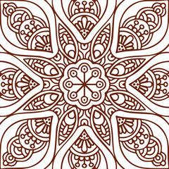 Beautiful flower art and mandala vector design