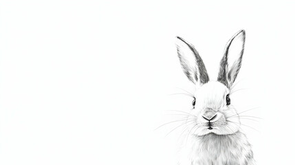 Obraz premium bunny drawing easter illustration