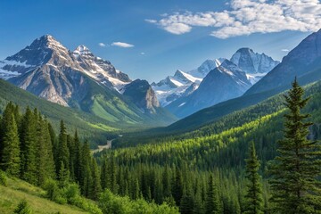 Fototapeta premium Mountain landscape photography, high detail, natural colors, for use in travel and nature blogs