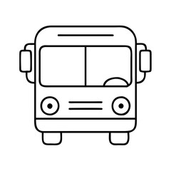 bus icon, bus line art - simple line art of bus, perfect for bus logos and icons
