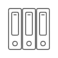 binder icon, binder line art - simple line art of binder, perfect for binder logos and icons