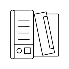 binder icon, binder line art - simple line art of binder, perfect for binder logos and icons