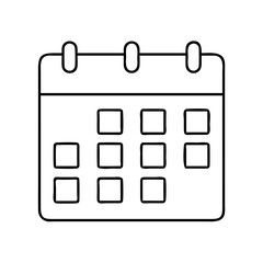 calendar icon, calendar line art - simple line art of calendar, perfect for calendar logos and icons