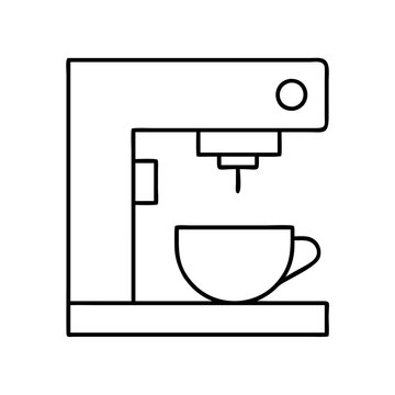 recommend clip art: coffee maker icon, coffee maker line art - simple line art of coffee maker, perfect for coffee maker logos and icons